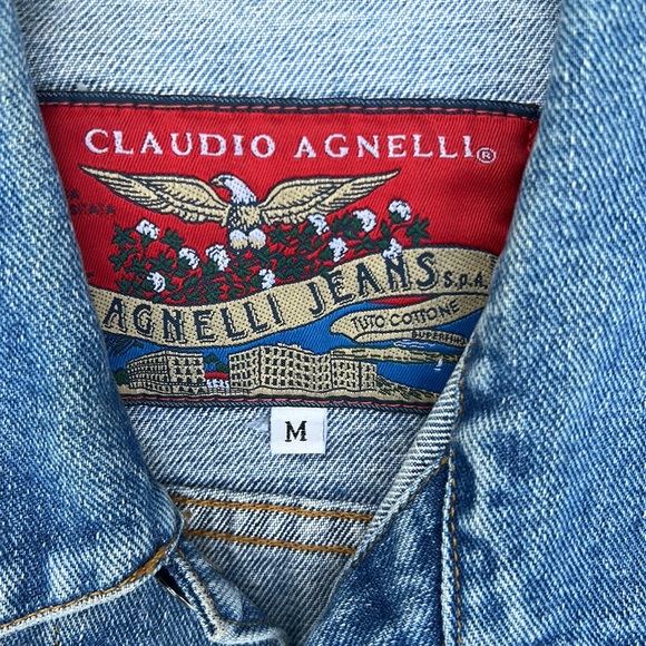 Denim Claudio Agnelli vest. Italian designer! - Picture 2 of 3